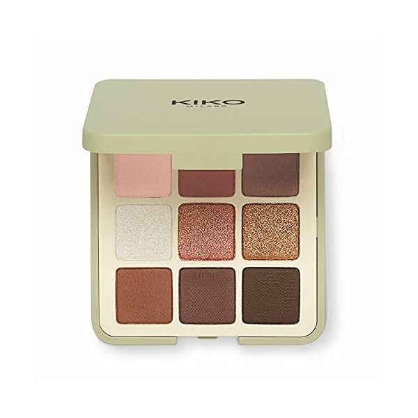 KIKO Milano Green Me Eyeshadow Palette | Palette De 6 Ombres À Paupières Aux Finis Variés : Mat, Nacré Et Métallisé