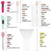 31 pièce Silicone Pinceaux à lèvres avec Anti-perte Couverture et Sac, Cosmétique Spatule de maquillage Pinceau applicateur d