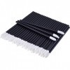 100 Pièces Jetables Lèvres Pinceaux Jetables Lèvres Brosses Kits dOutils Maquillage, Noir