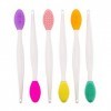 LUTER 6 pcs Brosse à Lèvres en Silicone Exfoliante Outil de Beauté à Nettoyage Double Face pour Une Peau Plus Lisse et Les Lè