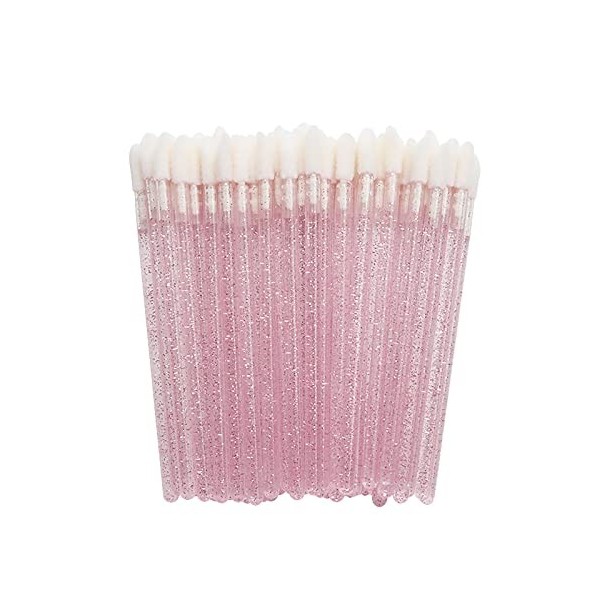 100 PCS Brosse à Lèvres Jetable Applicateur Lip Brush Parfait Outil de Maquillage Kits, les lèvres Lip Gloss baguettes rouge 