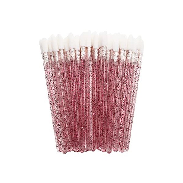 100 PCS Brosse à Lèvres Jetable Applicateur Lip Brush Parfait Outil de Maquillage Kits, les lèvres Lip Gloss baguettes rouge 