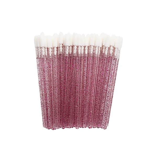 100 PCS Brosse à Lèvres Jetable Applicateur Lip Brush Parfait Outil de Maquillage Kits, les lèvres Lip Gloss baguettes rouge 