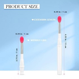 MWOOT 9 Pièces Silicone Pinceaux Lèvres, Applicateurs de Rouges à Lèvres avec Couvercle, Brosses Silicone pour Brillant Lèvre