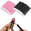SJBAUTYO 200 Pièces Pinceau à lèvres jetable, Pinceau de Maquillage pour Rouge à lèvres, Brosse à Lèvres Jetable Applicateur,