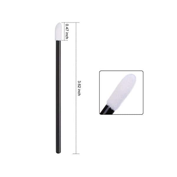 SJBAUTYO 200 Pièces Pinceau à lèvres jetable, Pinceau de Maquillage pour Rouge à lèvres, Brosse à Lèvres Jetable Applicateur,