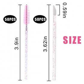 100 Pcs Brosse À Lèvres Jetable En Cristal Bâton Brosse À Cils Jetable Ensembles, Kits Doutils De Maquillage,Convient pour l