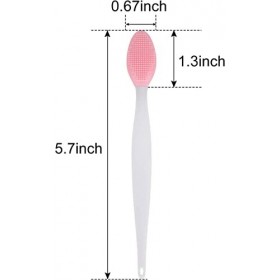 BOBOZHONG Silicone Exfoliating Lip,Pinceau à Lèvres Exfoliant en Silicone,6 Pièces Gommage à Lèvres en Silicone Double Facepo