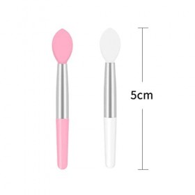 XLKJ 20 pcs Brosse à Lèvres en Silicone, Brosse de Maquillage en Silicone, Brosse dApplicateur pour lApplication Yeux Crème