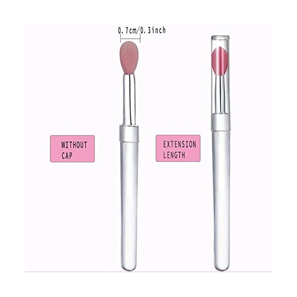 Silicone Pinceau à Lèvres - Mini Portable et Double Face pour Une Application Efficace de Baume à Lèvres et Rouge à Lèvres