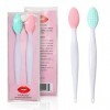 Lip Brush Tool,Double-Sided Silicone Exfoliating Lip Brush 2PCS 