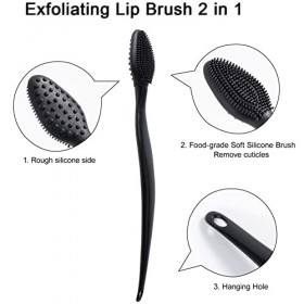 Raploy Lot de 16 pinceaux exfoliants en silicone souple double face pour les lèvres