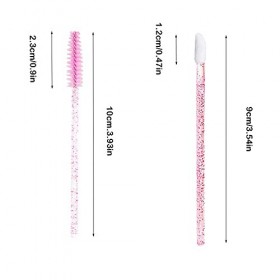 100 Pcs Brosse À Lèvres Jetable En Cristal Bâton Brosse À Cils Jetable Ensembles, Kits Doutils De Maquillage, De Brosse De M