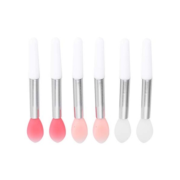 Uonlytech Lot de 6 petits pinceaux en silicone pour lèvres