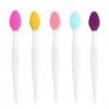 EXCEART Lot de 5 brosses à lèvres double face en silicone exfoliant pour le nez et les points noirs