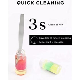 GOLLEE Nettoyant Pour Brucelles Pince à épiler Nettoyant Colle Extension Cils Professionnel Remover Cils Extension Tweezer Cl