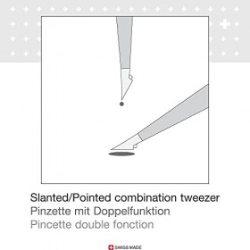 Rubis - Pince à épiler double usage - Poils et échardes