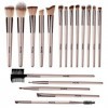 Pinceau maquillage,18PCS Set Pinceaux maquillages professionnel pour fond de teint, mélange de poudre, fard à joues, anti-cer