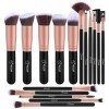 Bestope Pro 16 pcs synthétique Pinceaux de maquillage professionnels Cosmétique Lot de pinceaux de fond de teint Mélange Blus