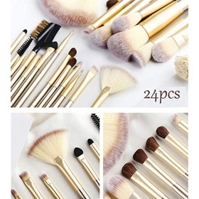 HEPAZ Pinceaux de Maquillage Professionnel,24 PCS Pinceaux maquillage+1 PCS Oeuf de Nettoyage de Brosse de Maquillage pour le