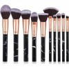 Pinceaux Maquillages 10 PCS Set, Noir et or Pinceaux Maquillages Professionnel pour Fond De Teint, Blush, fard à Paupières Po