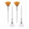 Sibba Lot de 4 Pinceaux pour le Visage Pinceaux en éVentail Pinceau Applicateur DAcide Pinceau Maquillage avec Manche Plasti