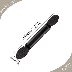 6 Pcs Pinceaux Fards à Paupières, Pinceau Paupière en Sponge Brosse, Brosse Fard à Paupière Applicateur Fard a Paupiere, Pinc