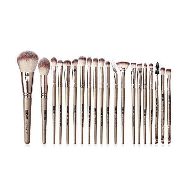 Pinceaux de maquillage 20 Pcs Pinceau de maquillage Set Pinceaux de maquillage Pinceau de fond de teint synthétique Premium E