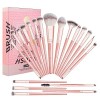 Pinceaux de maquillage 20 Pcs Pinceau de maquillage Set Pinceaux de maquillage Pinceau de fond de teint synthétique Premium E