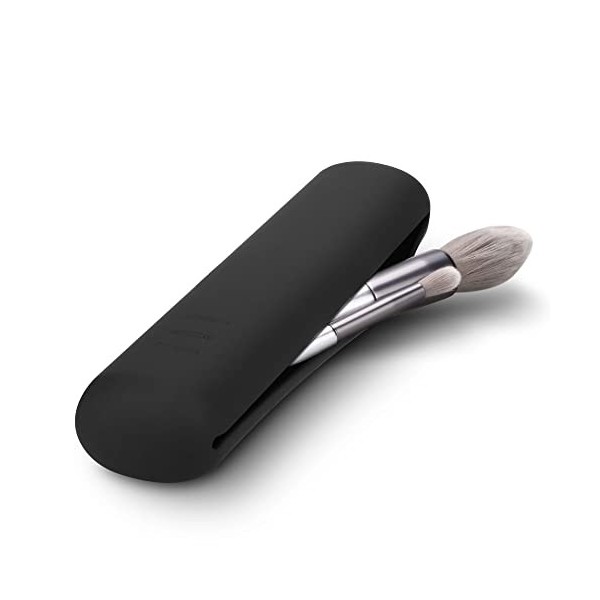 FERYES Trousse de voyage en silicone tendance et portable pour pinceaux de maquillage douce et élégante Kaki