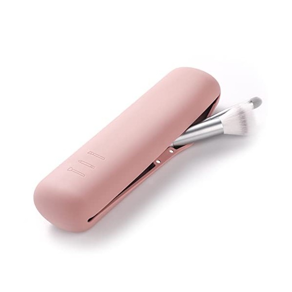 FERYES Trousse de voyage en silicone tendance et portable pour pinceaux de maquillage douce et élégante Kaki