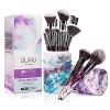 Pinceaux Maquillages FILY DUAIU 15pcs Premium Poils Synthétiques Ensemble de Poignée en Cristal Kabuki Foundation Brush Face 