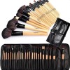 24 PCS Set Pinceaux Maquillage, Cadrim Kit de Pinceaux de Maquillage Fond de Teint Synthétique de Qualité supérieure Anti-cer