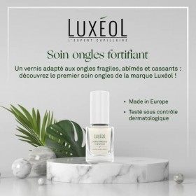 LUXÉOL - Soin Ongles Fortifiant - Protège & Sublime - Vernis Soin Fortifiant - Ongles Fragiles, Abîmés & Cassants - Programme
