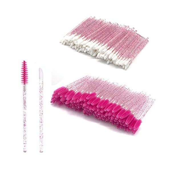 200 pièces trousses doutils de maquillage brosse à lèvres jetable bâton noir brosse à cils jetable ensembles de pinceaux de 