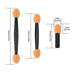 150 Pièces Applicateur de Fard à Paupières, Pinceaux Brosse Éponge de Ombre à Paupière à Double Tête pour Application de Maqu