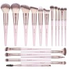 Pinceaux Maquillages 18 Pcs Set Pinceaux Maquillages Professionnel Kit Pinceau Maquillage Synthétiques Haut De Gamme pour fon