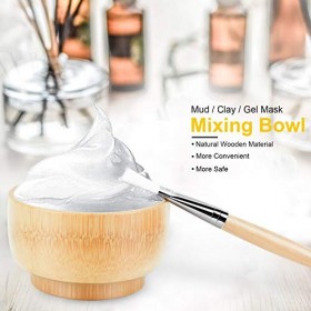 MWOOT Pinceaux en Silicone pour Masque Visage, Brosse Masque Visage, Cuillères pour Doser, Pinceaux en Silicone et Bol pour D