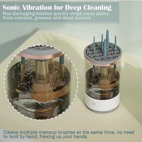 Kelsin Nettoyant Pinceaux Maquillage Electrique Nettoyage Automatique Nettoyage Séchage Stockage 3 en 1 Multifonction Récipie