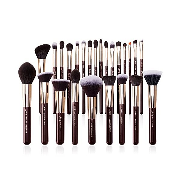 Jessup 25pcs Set de pinceaux maquillages professionnels pour fond de teint poudre correcteur fard à paupières mélange fard à 