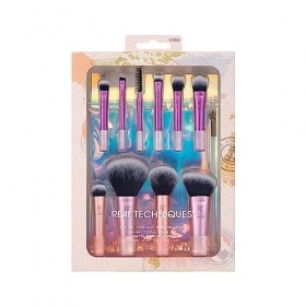 Real Technique Travel Fanstasy Lot de 10 mini pinceaux de maquillage pour voyage ou en déplacement