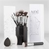 Niré Beauty Kit Artiste 15pcs : Kit De Pinceaux De Maquillage Professionnel Et Leur Étuis De Rangement. Inclus : éponge de ma