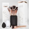 Niré Beauty Kit Artiste 15pcs : Kit De Pinceaux De Maquillage Professionnel Et Leur Étuis De Rangement. Inclus : éponge de ma