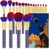 Docolor Pinceaux de Maquillage 17 Pcs Ensemble de Pinceaux de Maquillage Colorés Cadeau Premium Fond de Teint Kabuki Synthéti