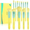 Docolor Pinceaux de Maquillage 17 Pcs Ensemble de Pinceaux de Maquillage Colorés Cadeau Premium Fond de Teint Kabuki Synthéti...