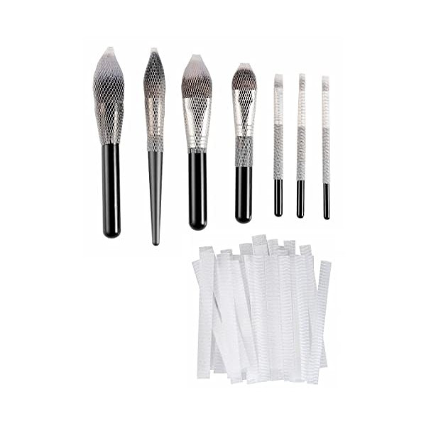 CLOTHOBEAUTY Lot de 40 pinceaux de maquillage protecteurs réutilisables et extensibles pinceaux non inclus 