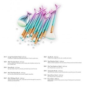 Lot de 11 pinceaux de maquillage pour les yeux, fard à paupières, anti-cernes, eyeliner, sourcils