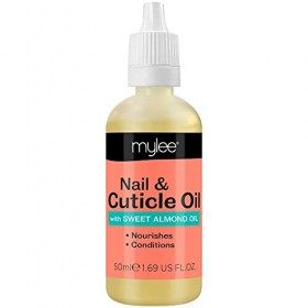 Huile damande pour les ongles et les cuticules Mylee, 50 ml - Huile revitalisante, hydratante et nourrissante - Formule non 