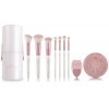 Set de pinceaux de maquillage Luvia, Prime Vegan Pro - Candy, 7 pinceaux de maquillage avec rangement pour pinceaux, éponge B