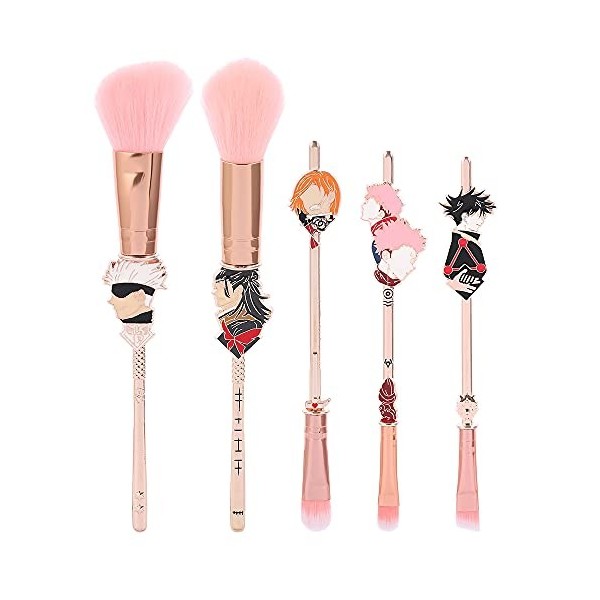 Lot de 5 pinceaux de maquillage Anime Itadori Yuji pour femmes et filles A 